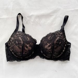 [Victoria's Secret] angels lined Demi bra black lace womens size 34D